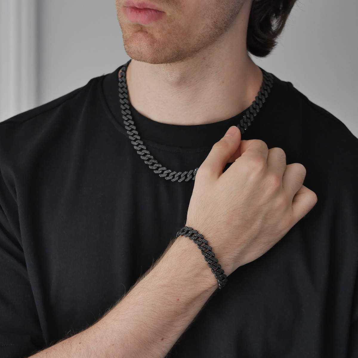 Frosted Cuban Chains & Bracelet