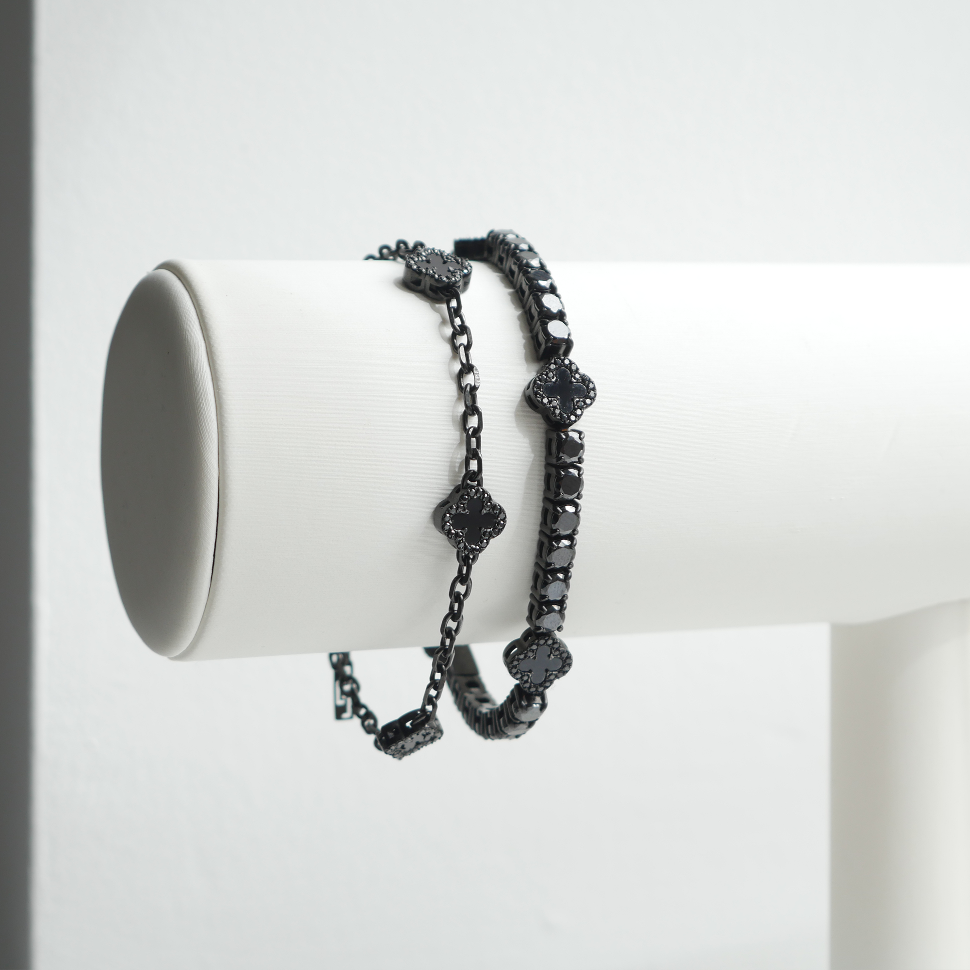 Black Clover Tennis Bracelet