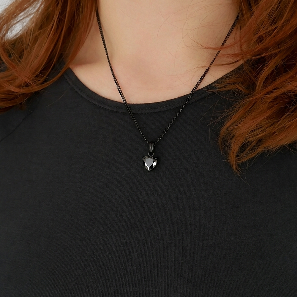 Midnight Heart Gemstone Pendant
