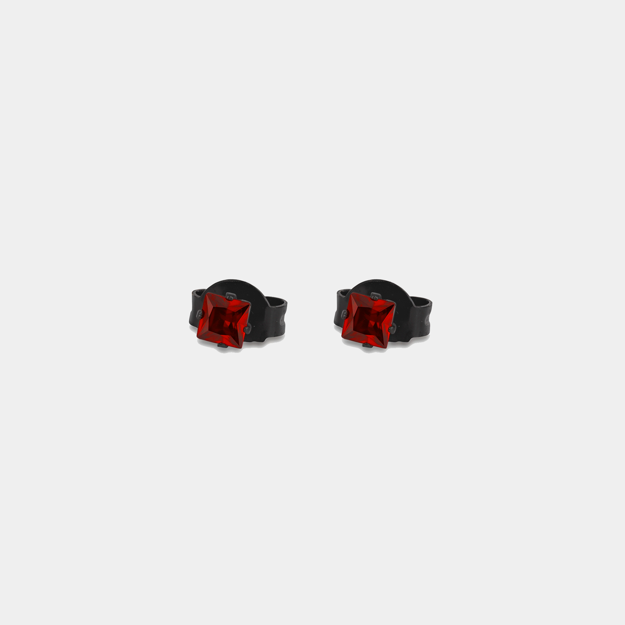 Ember Square Gemstone Studs (3mm)