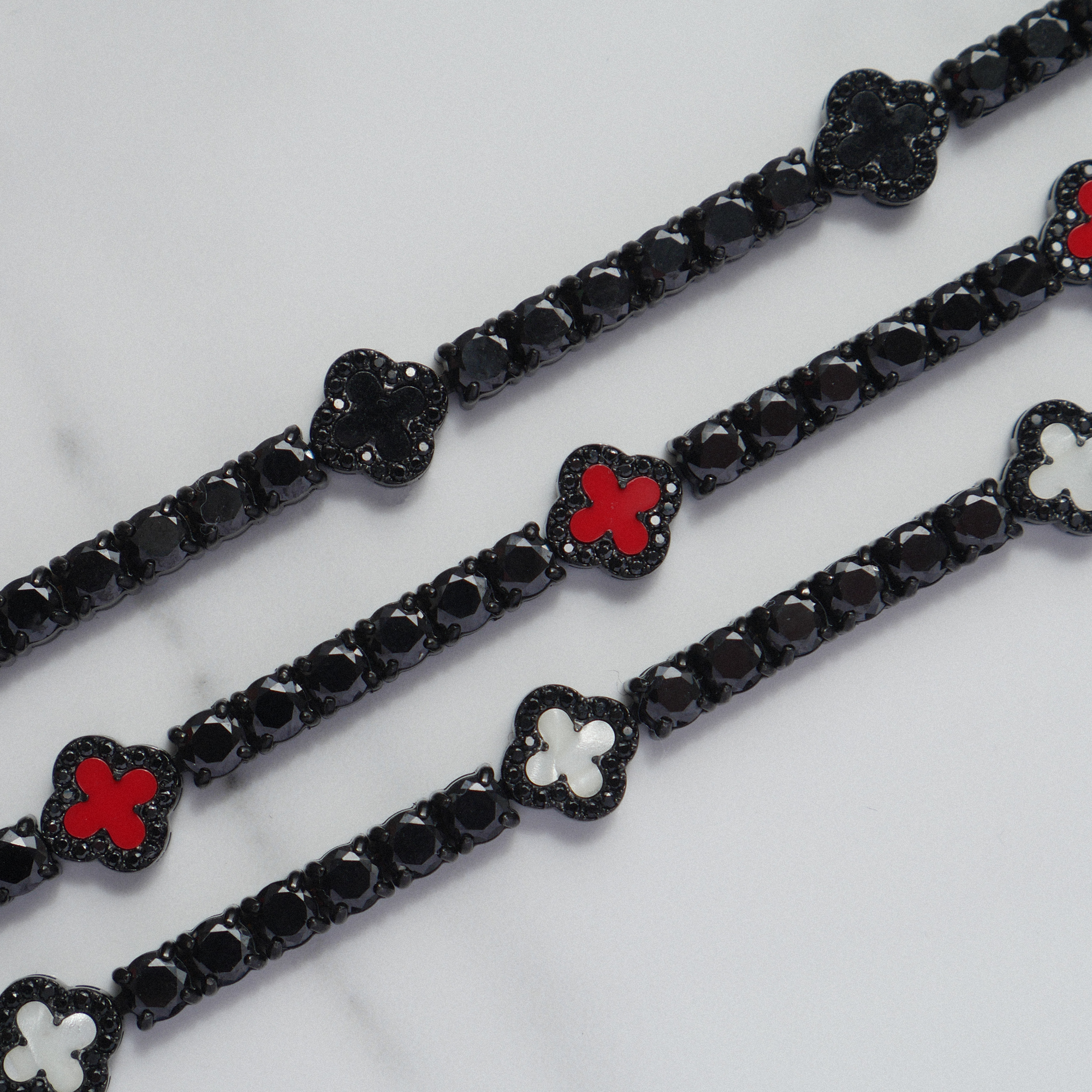 Black Clover Tennis Bracelet