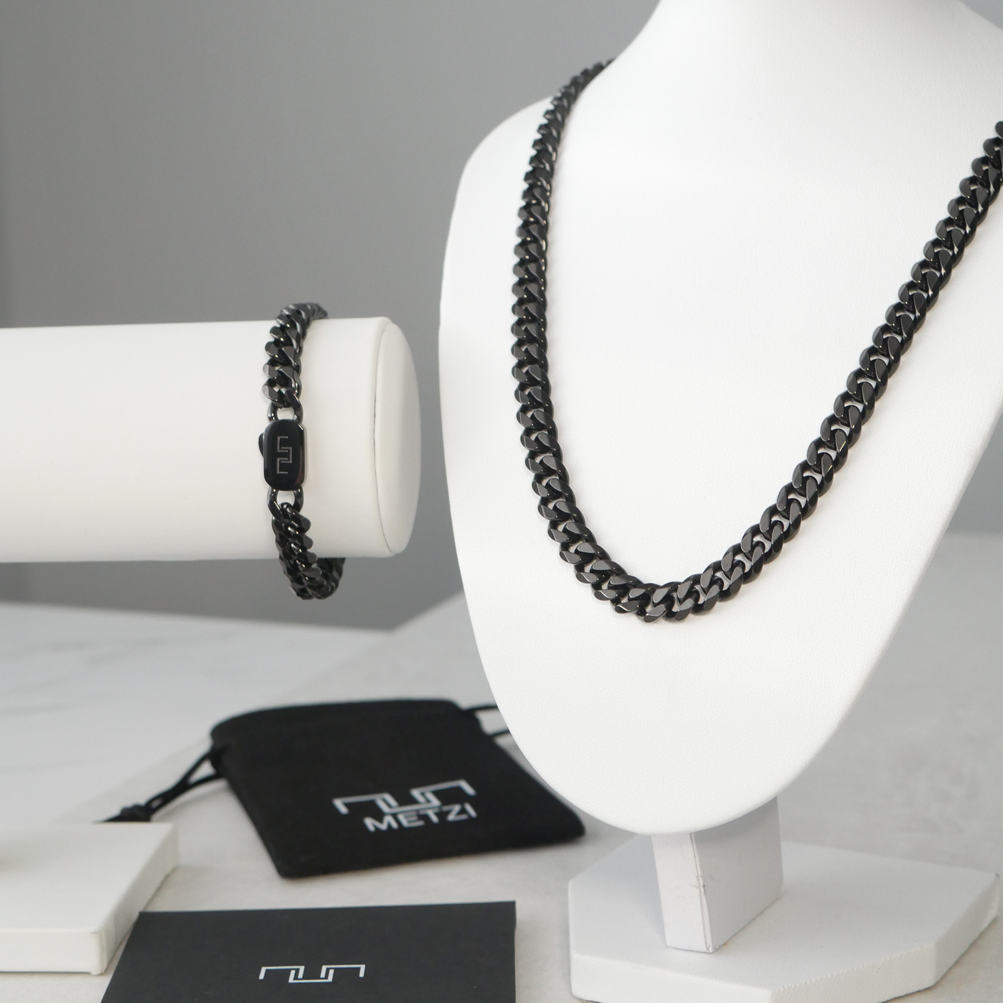 Cuban Chain & Bracelet Set (8mm)