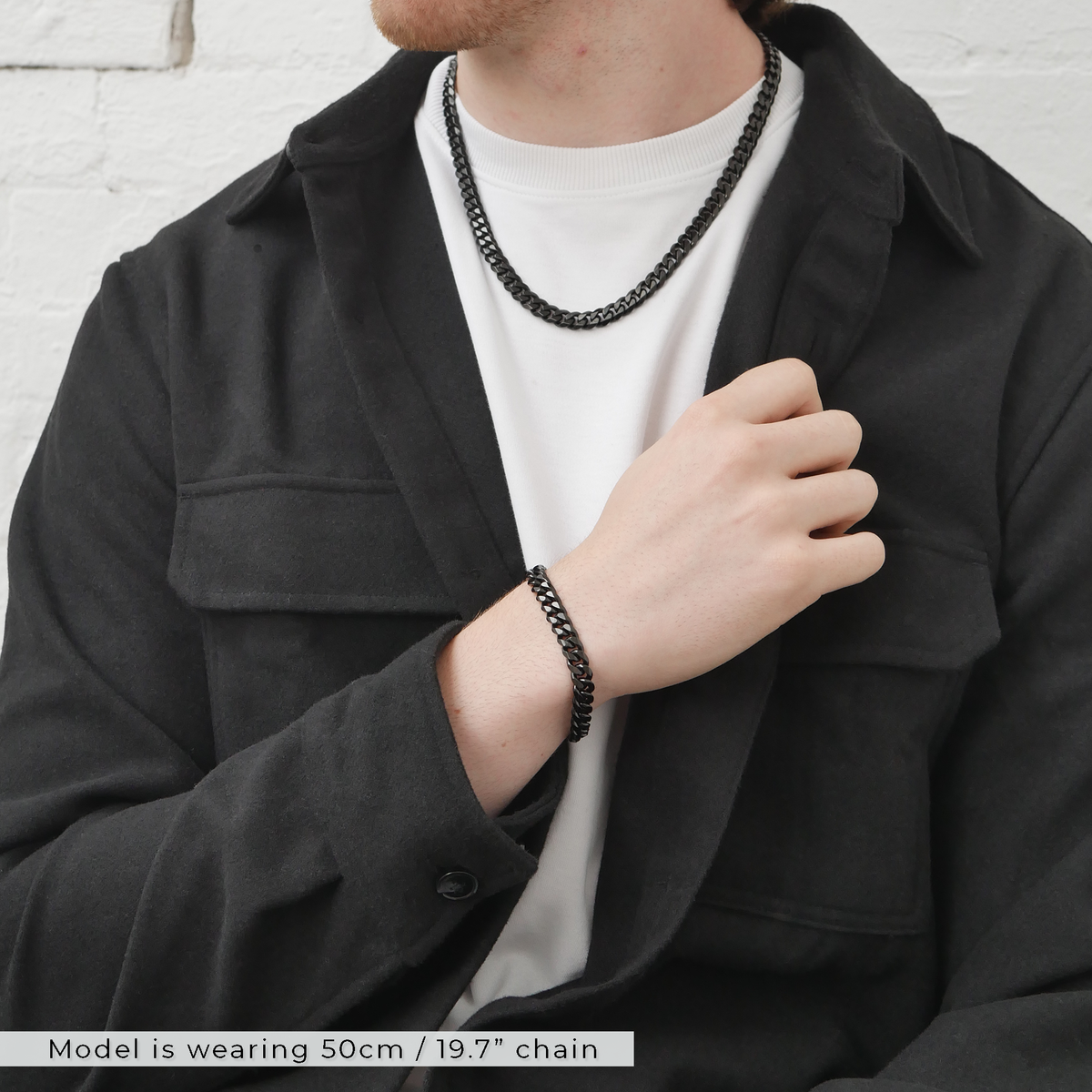 Cuban Chain & Bracelet Set (8mm)