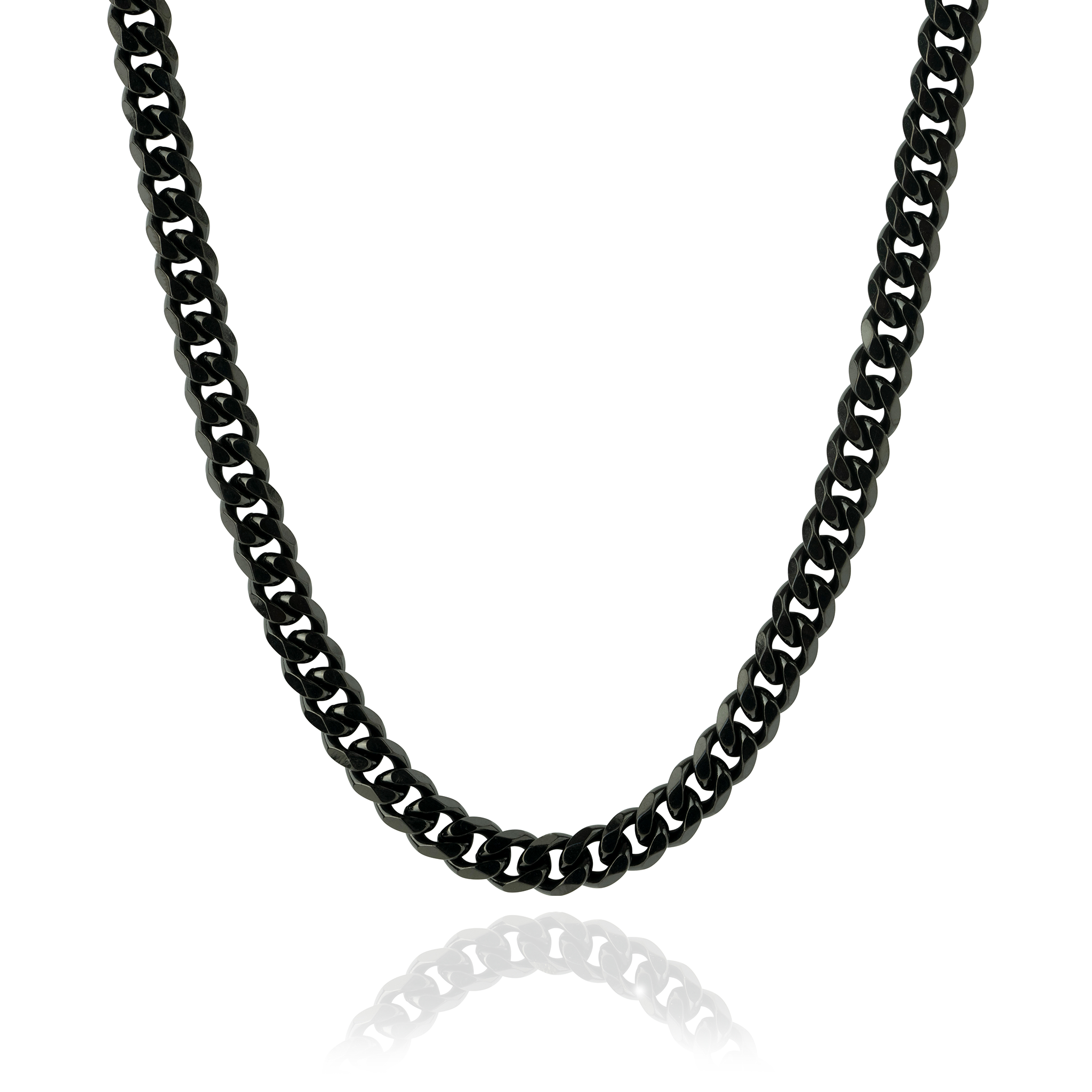 Black Cuban Chain 8mm, front