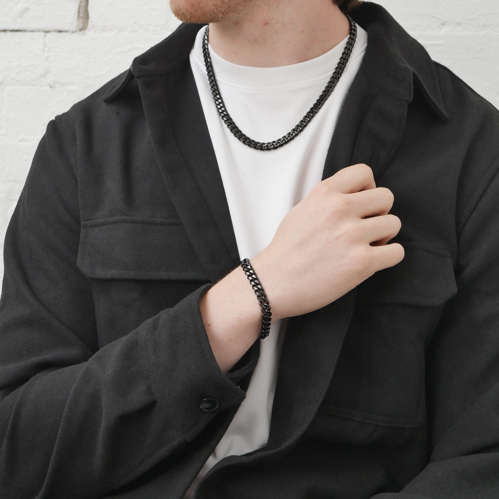 Cuban Chain & Bracelet Set (8mm)