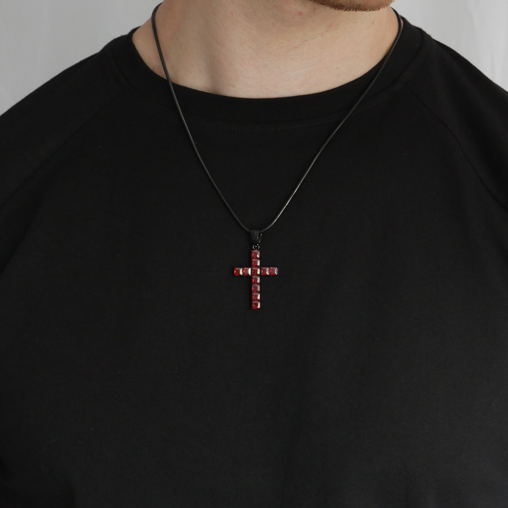 Ember Gemstone Cross Pendant