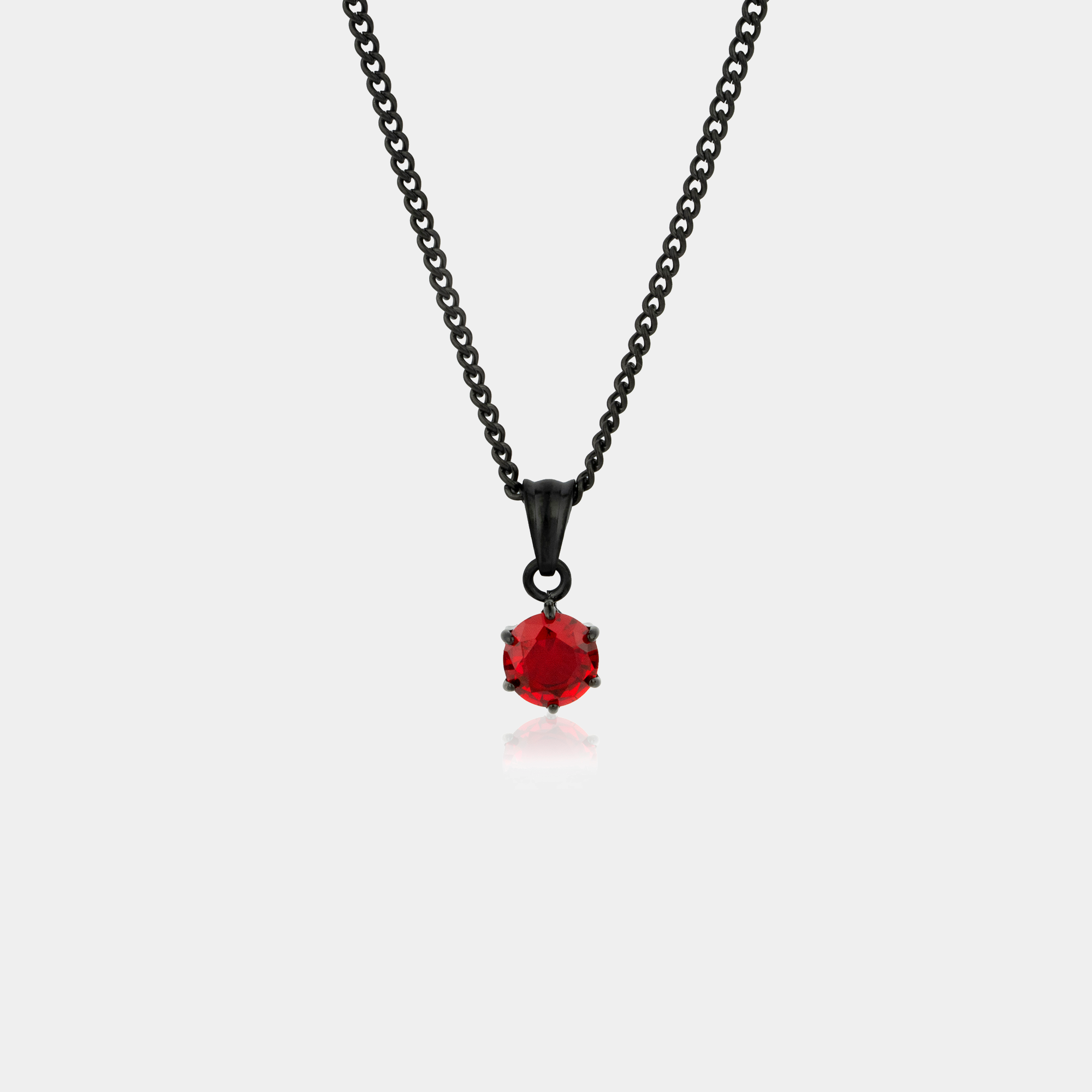 Ember Round Gemstone Pendant