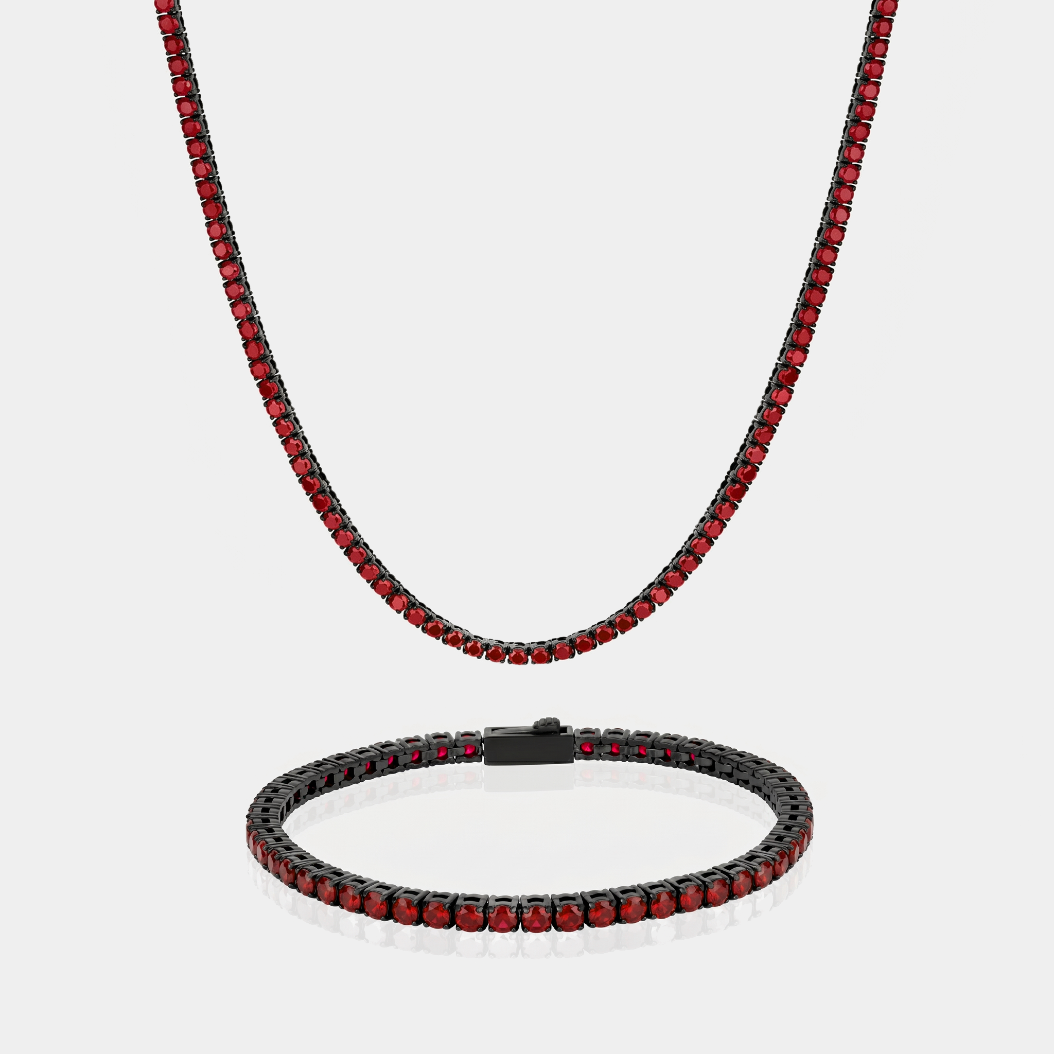 Ember Tennis Chain & Bracelet Set (3mm)