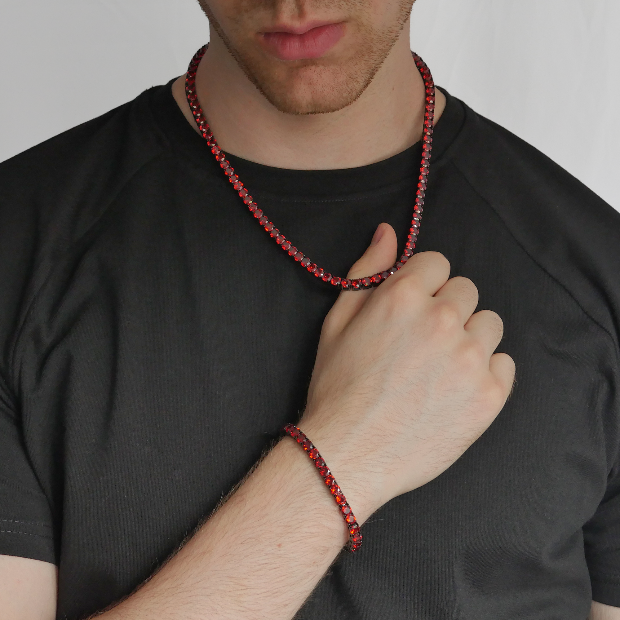 Ember Tennis Chain & Bracelet Set (5mm)