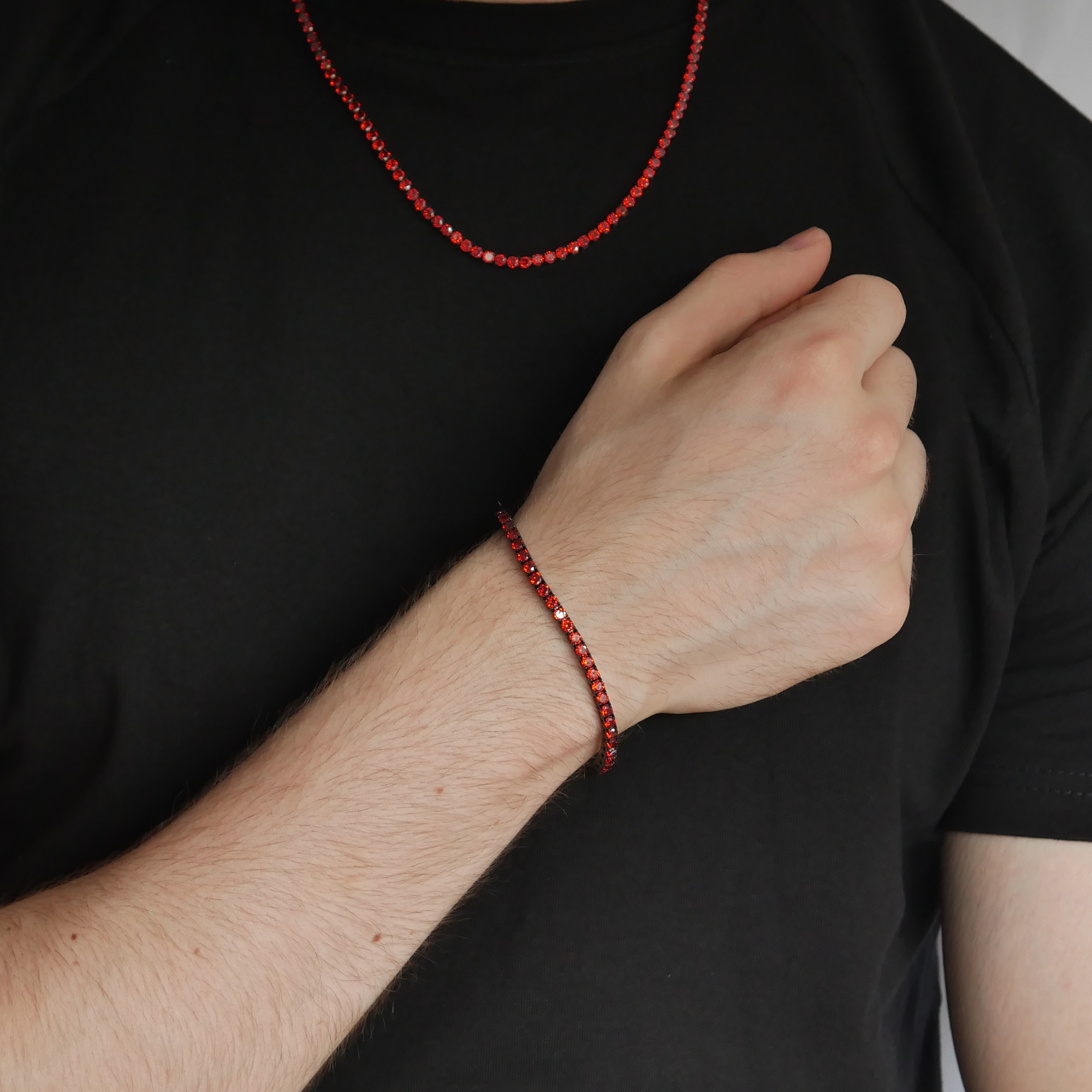 Ember Tennis Chain & Bracelet Set (3mm)