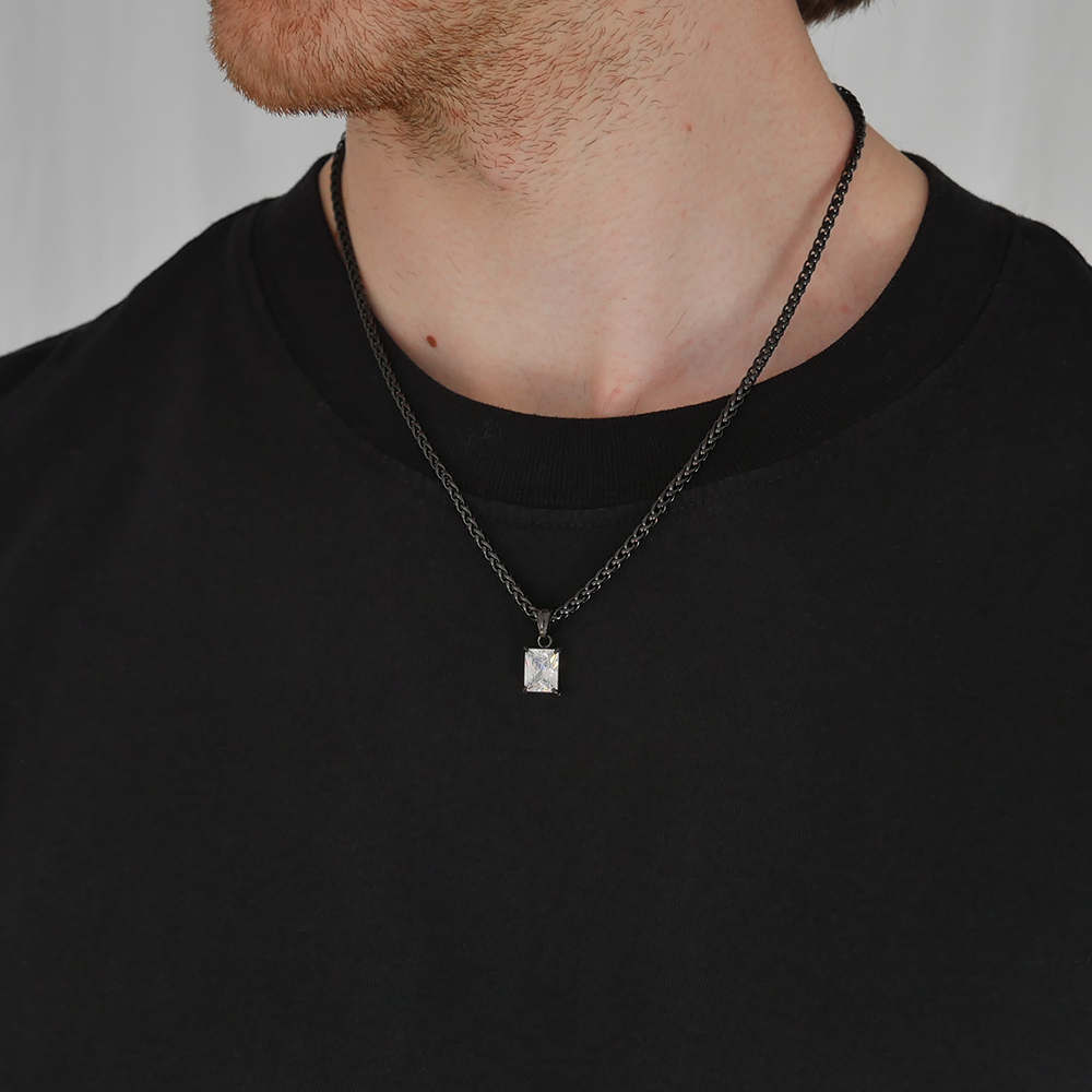 Eternal Square Gemstone Pendant