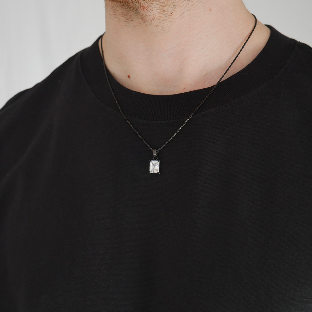 Eternal Square Gemstone Pendant