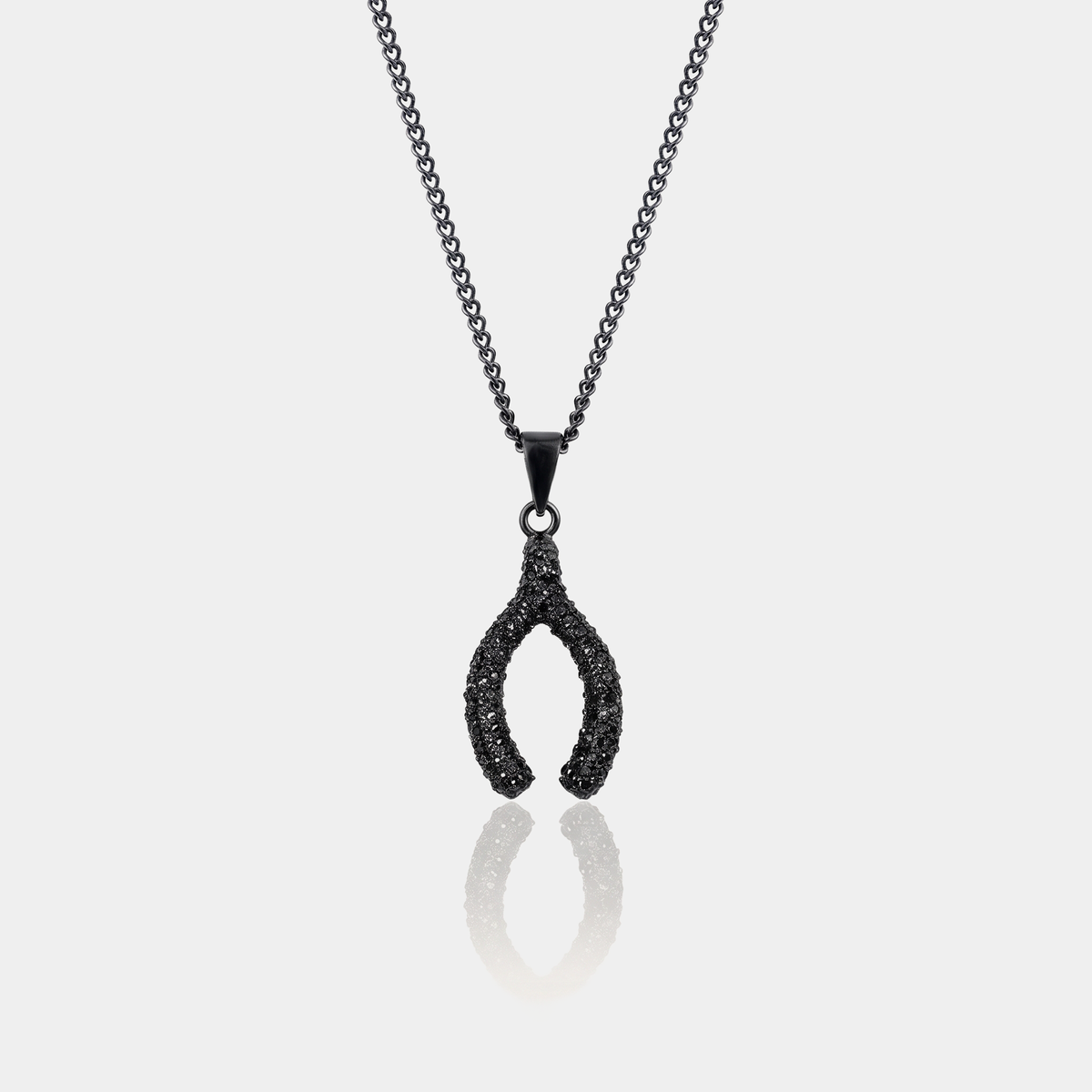 Frosted Wishbone Charm