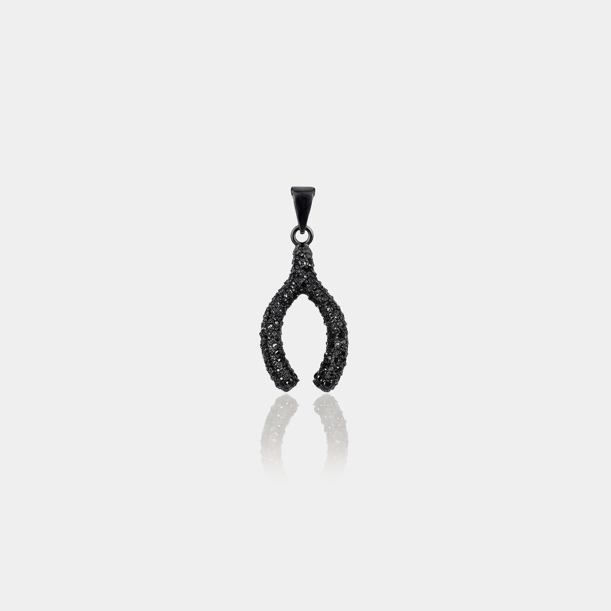 Frosted Wishbone Charm