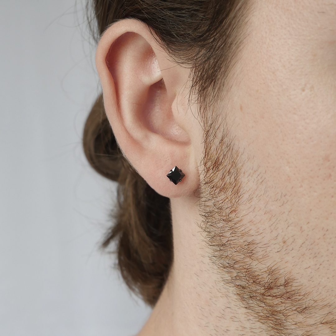 Square Gemstone Studs (5mm)