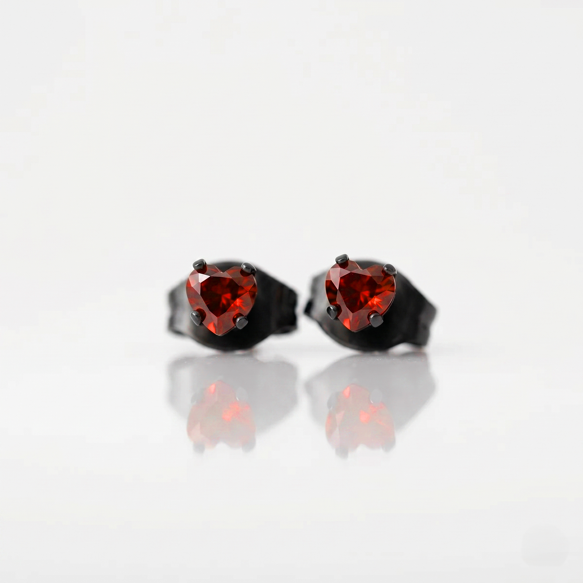 Ember Heart Gemstone Studs (3mm)