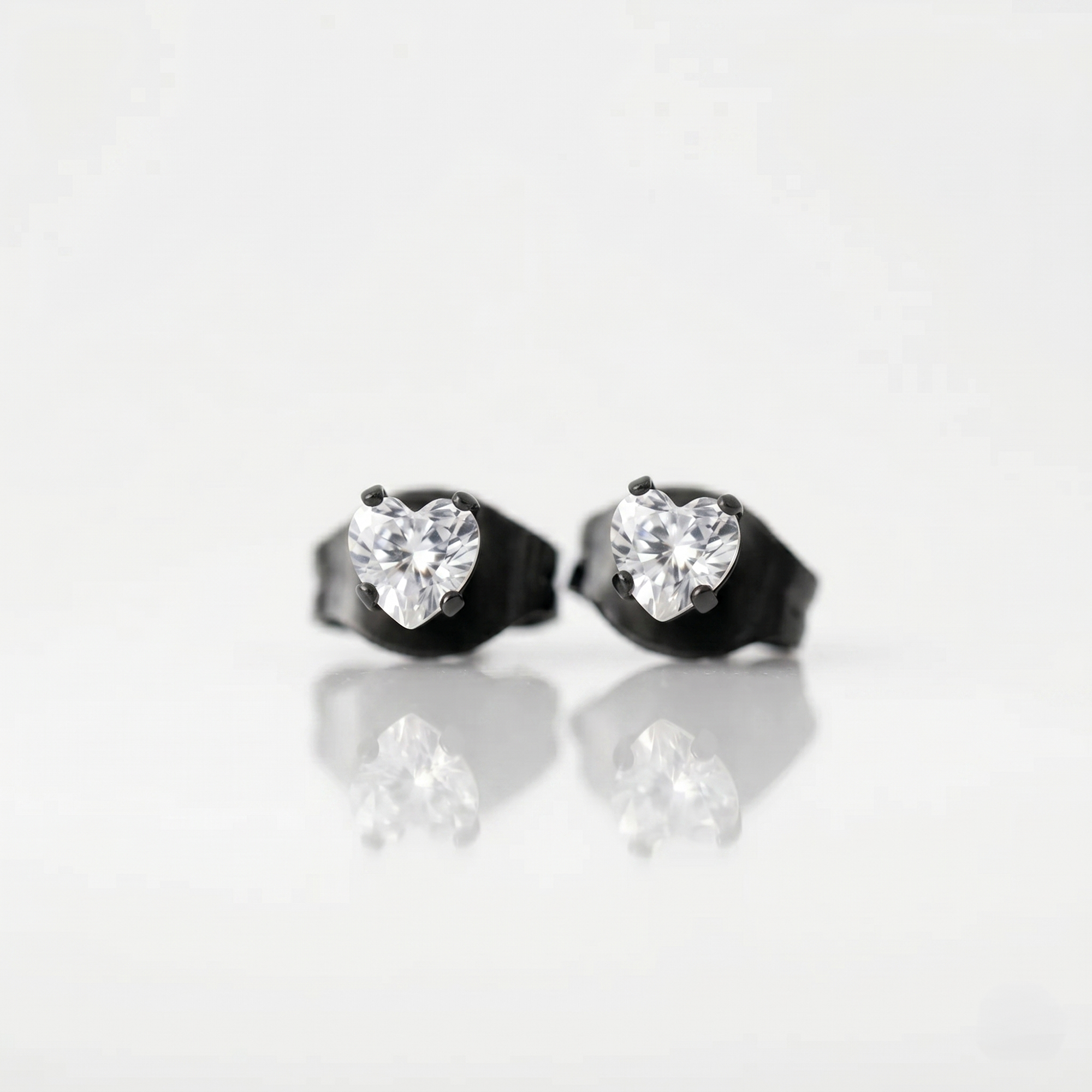 Eternal Heart Gemstone Studs (3mm)