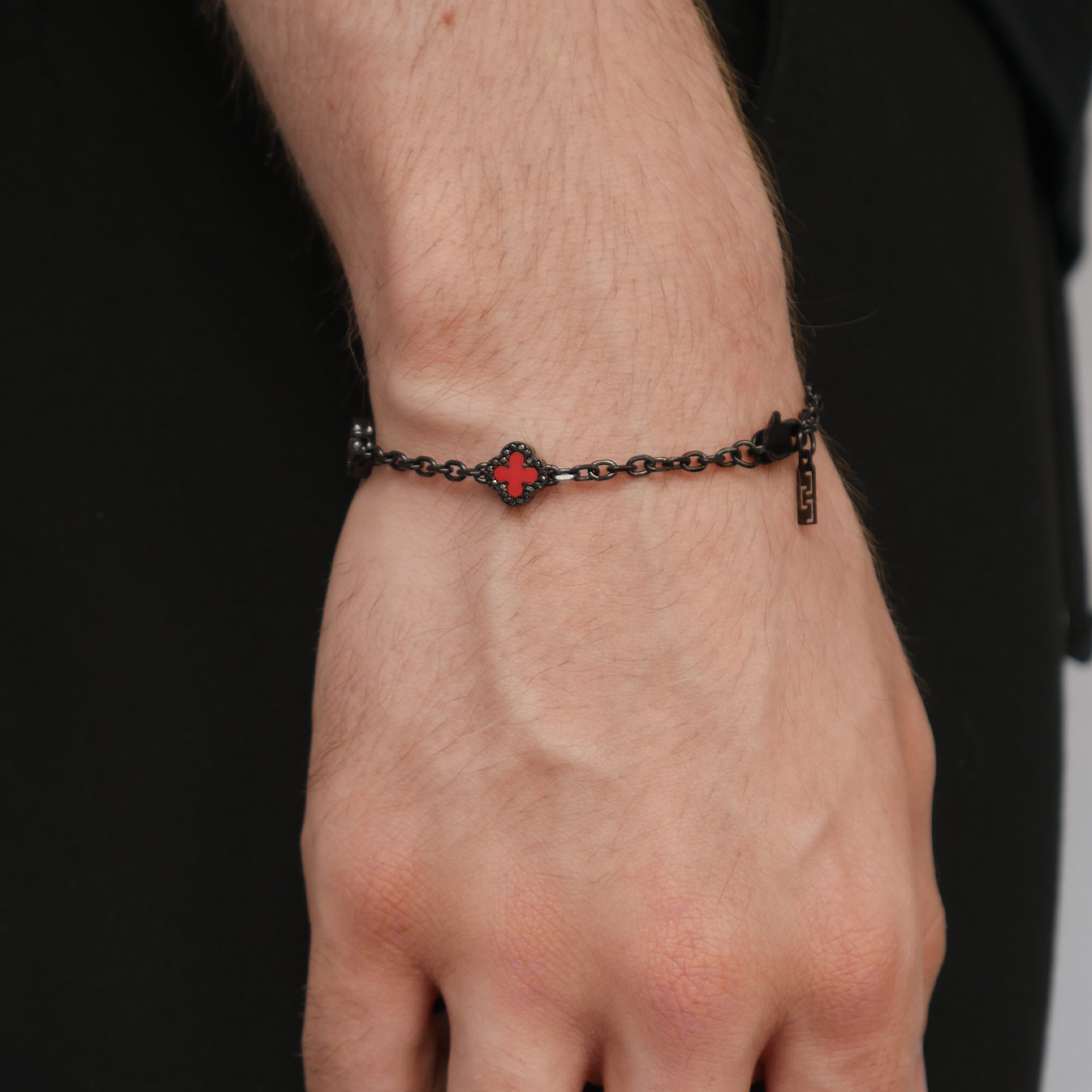 Red Clover Cable Bracelet