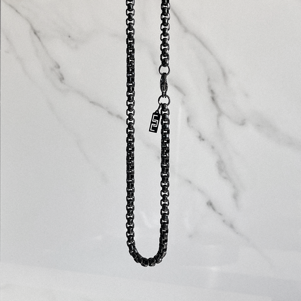Black Rolo Chain, Hanging