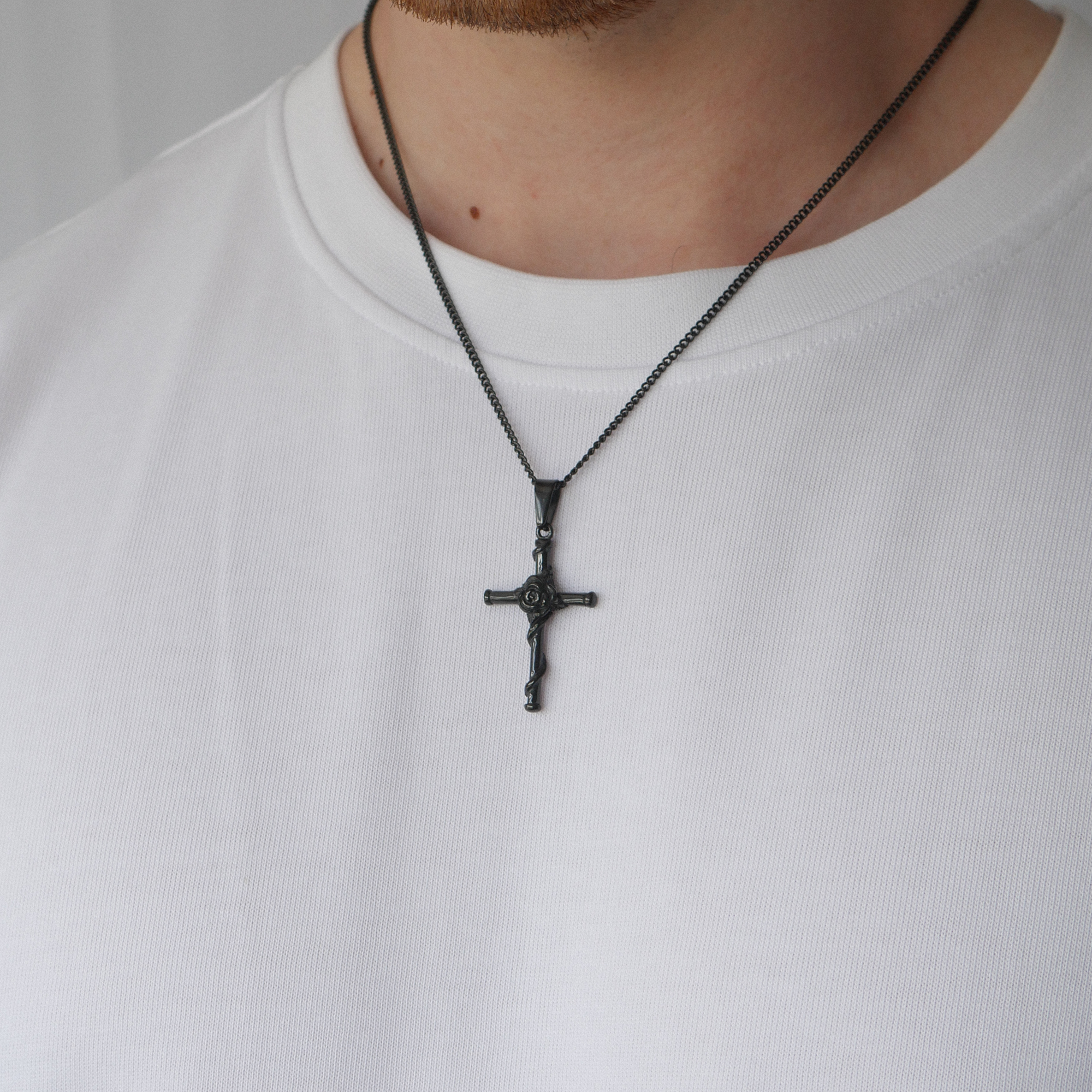 Rose Cross Pendant