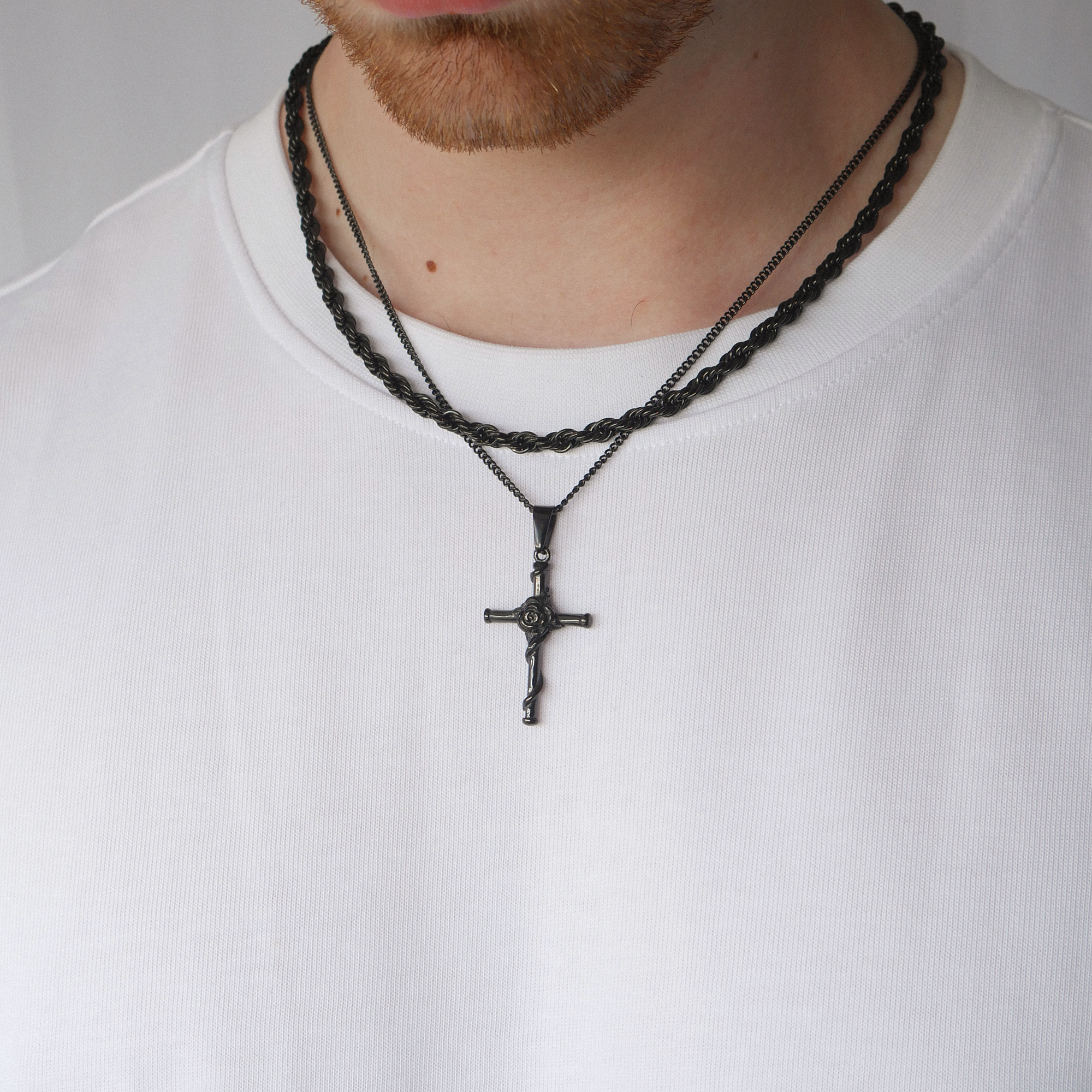 Rose Cross Pendant