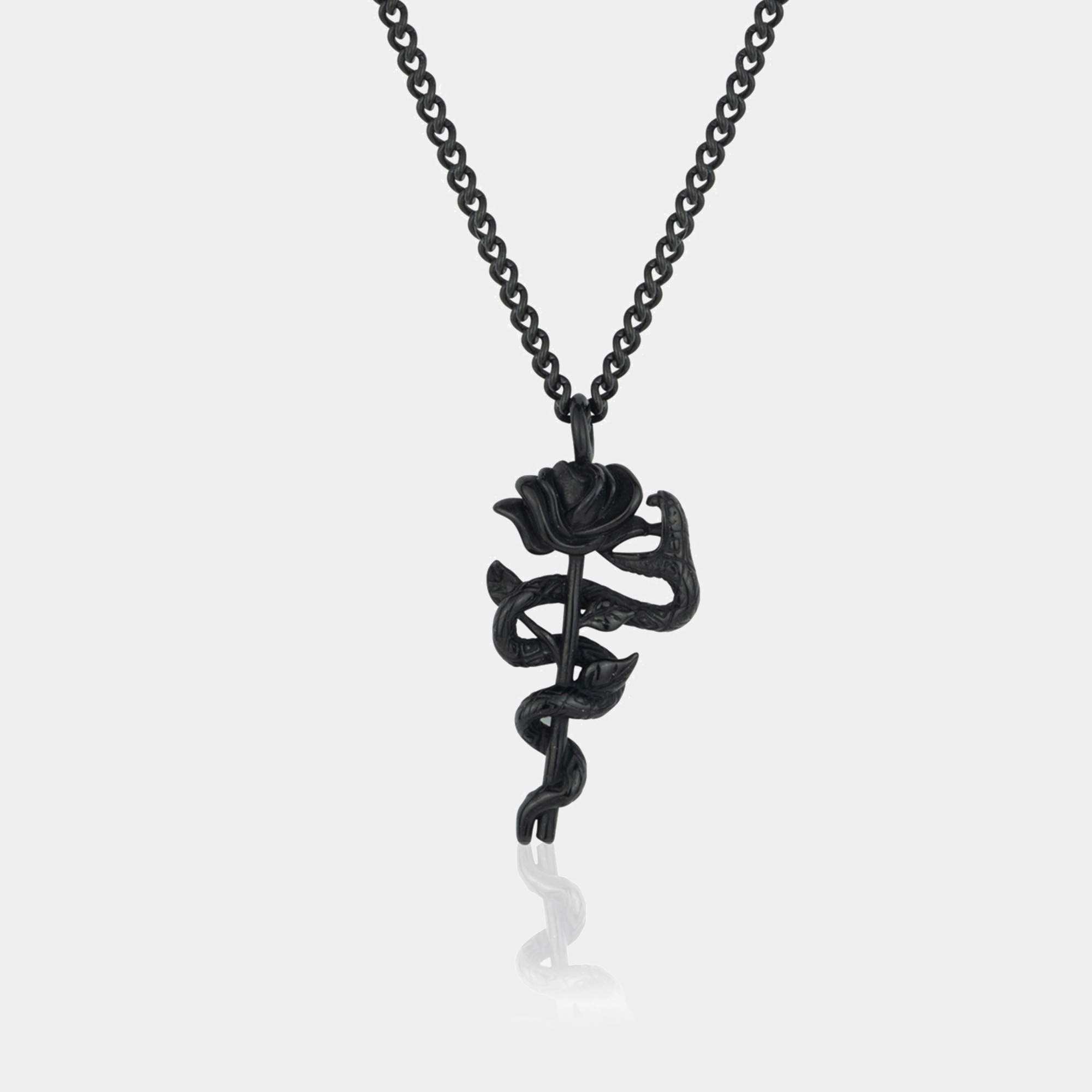 Serpent and Rose Pendant