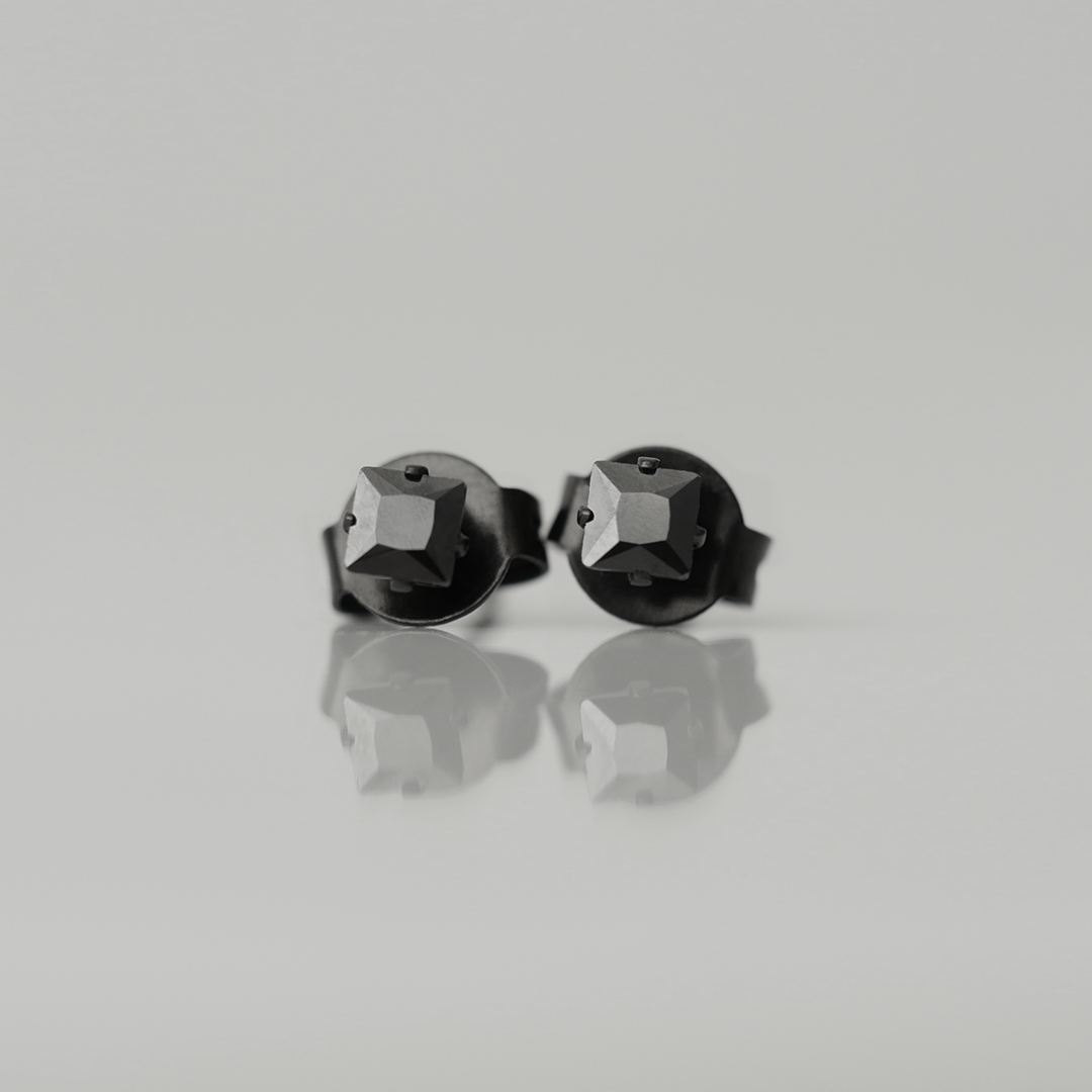 Square Gemstone Studs (3mm)