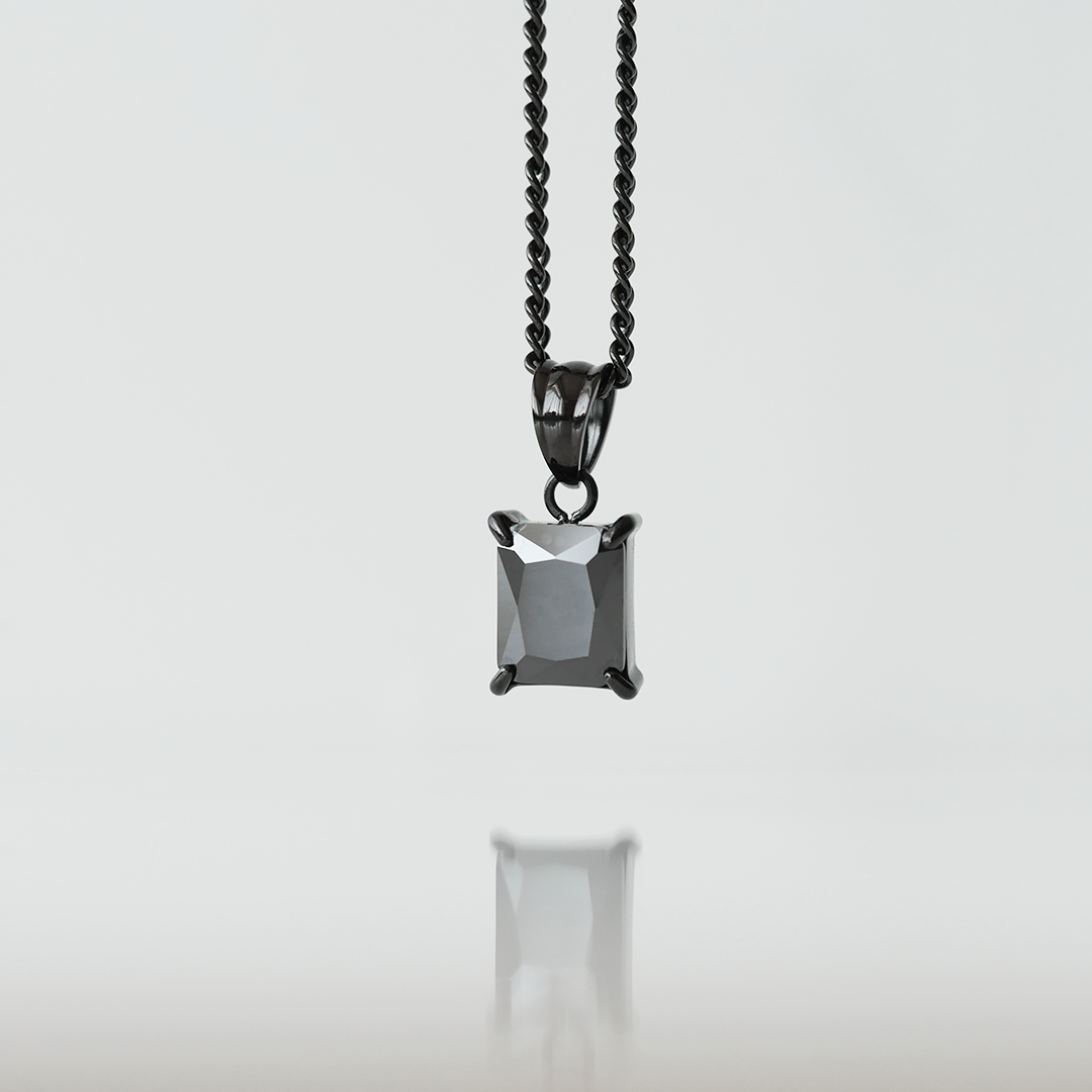 Midnight Square Gemstone Pendant