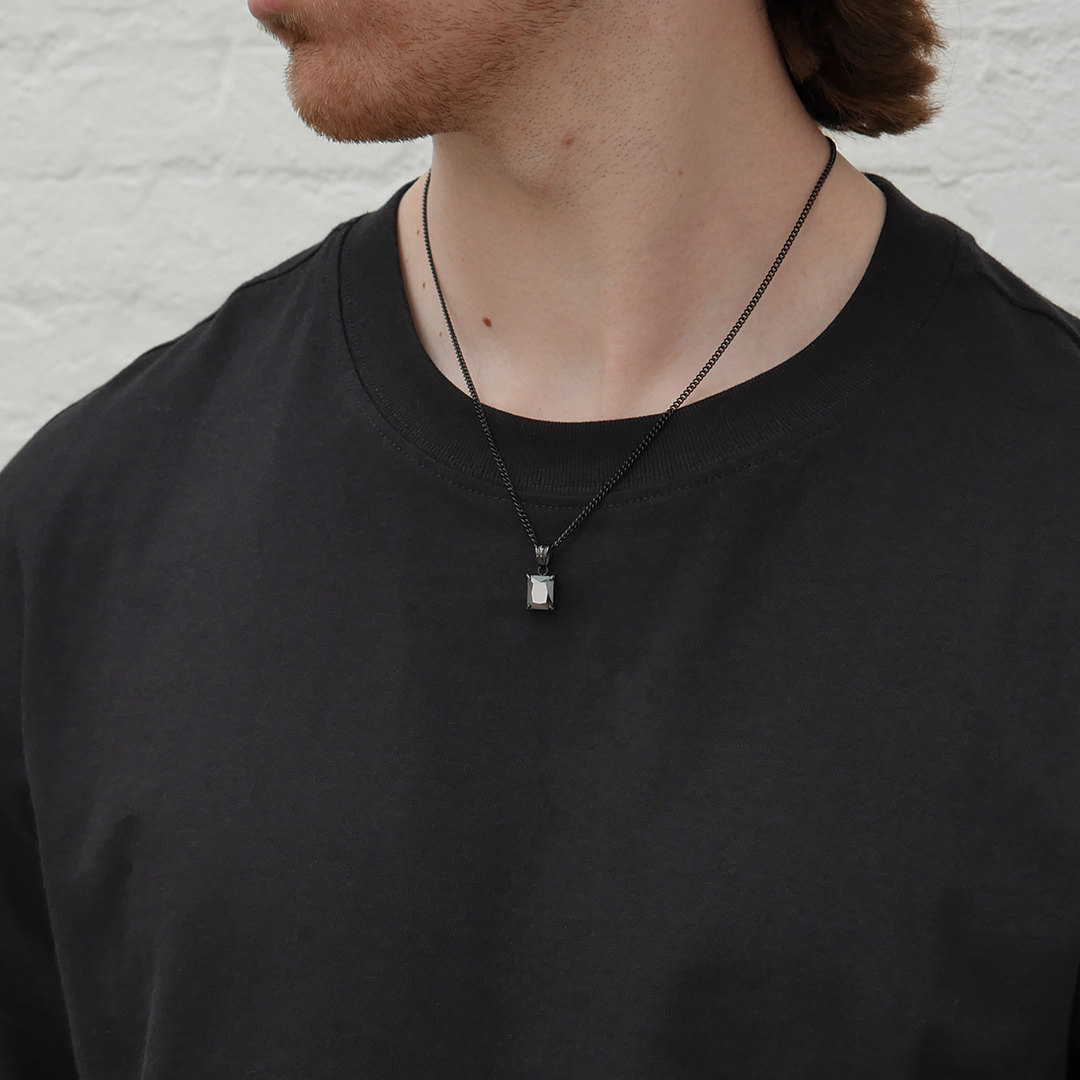Square Gemstone Pendant