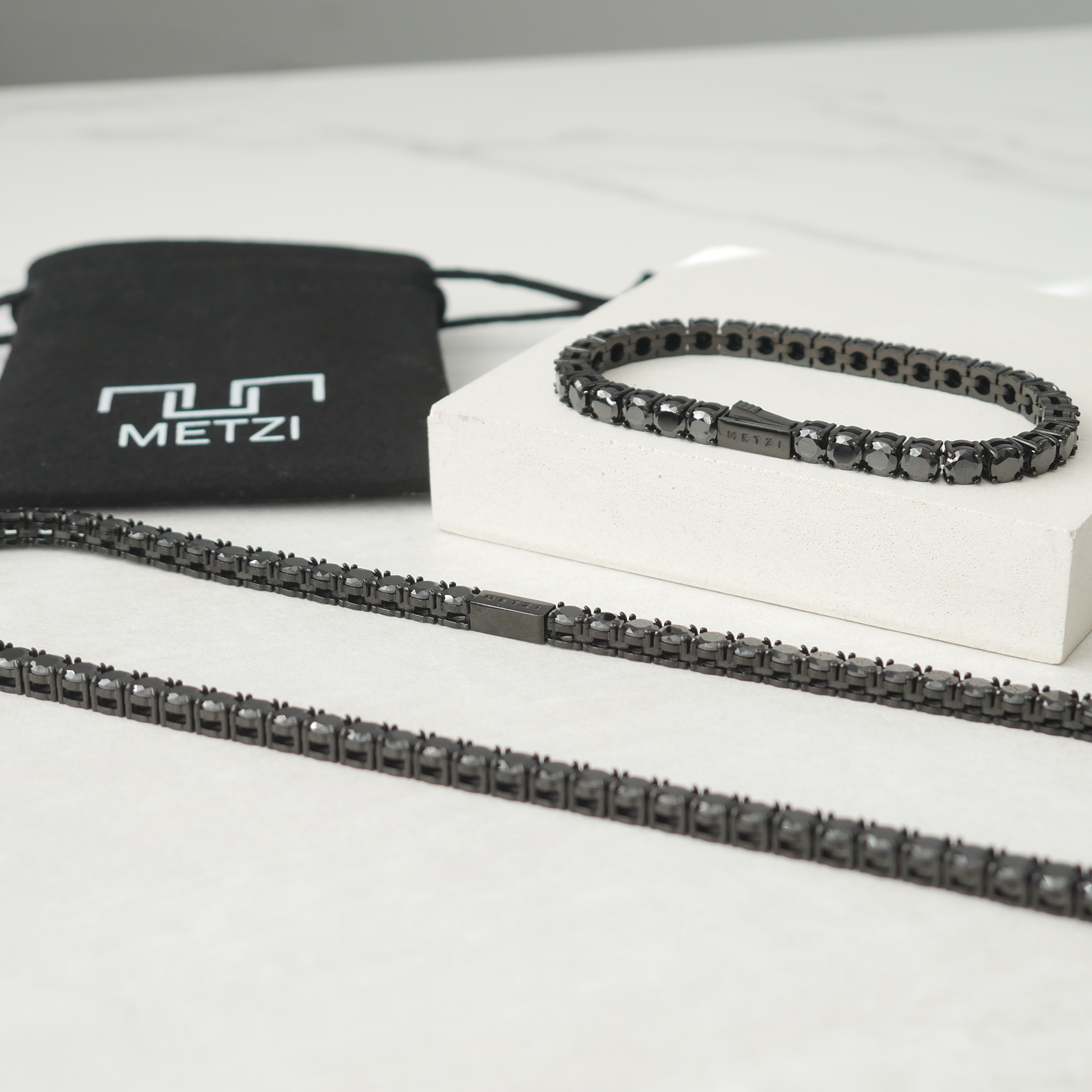 Tennis Chain & Bracelet Set (5mm)