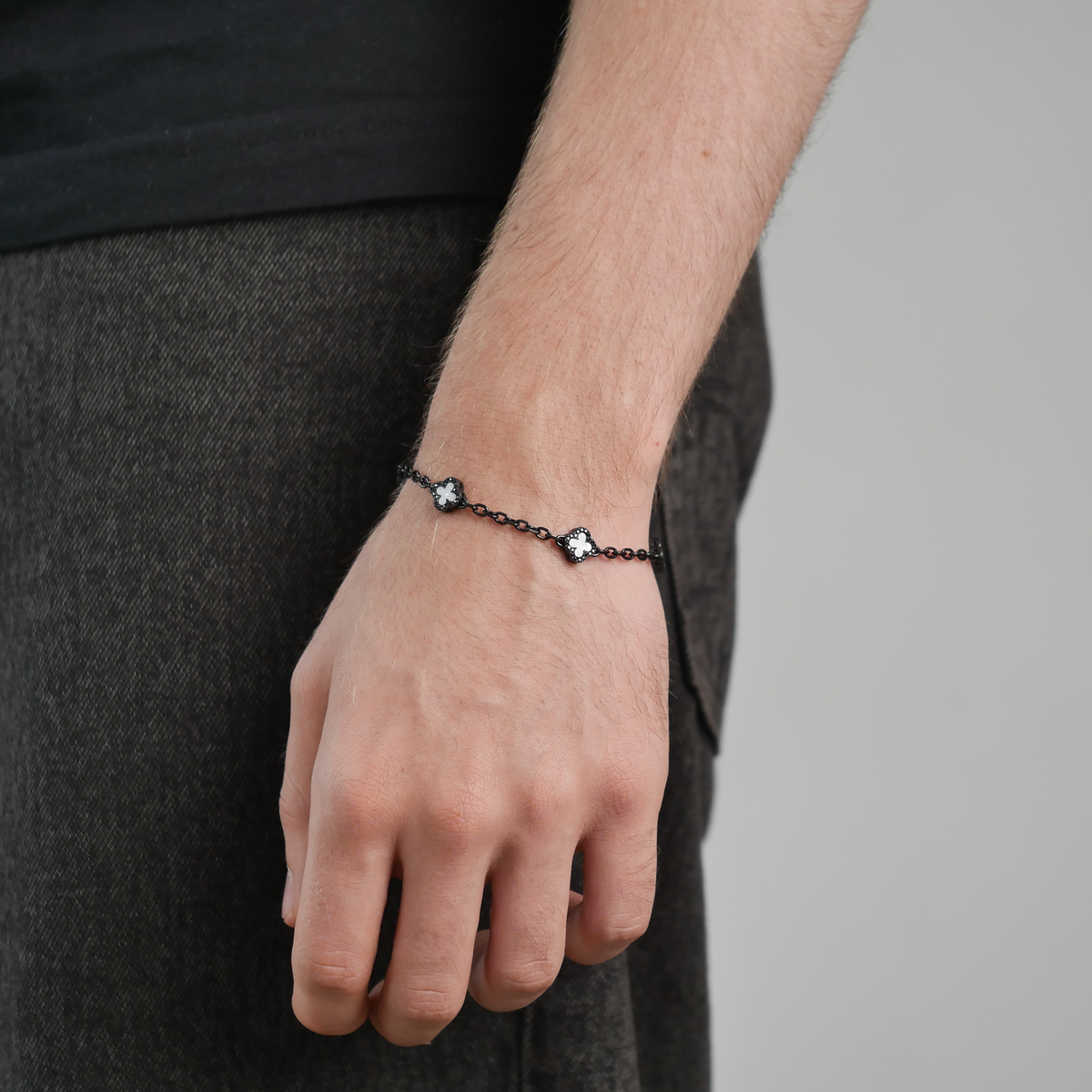 White Clover Cable Bracelet