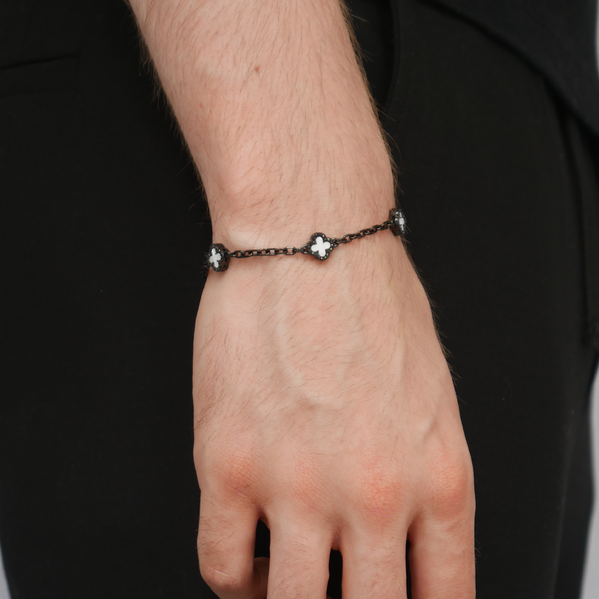 White Clover Cable Bracelet