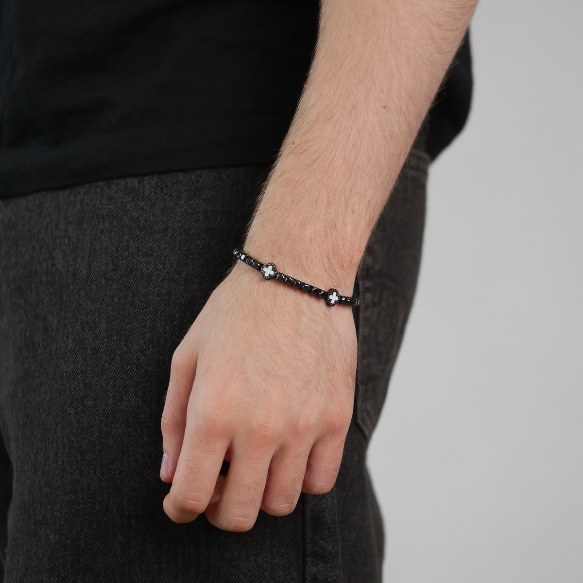 White Clover Tennis Bracelet