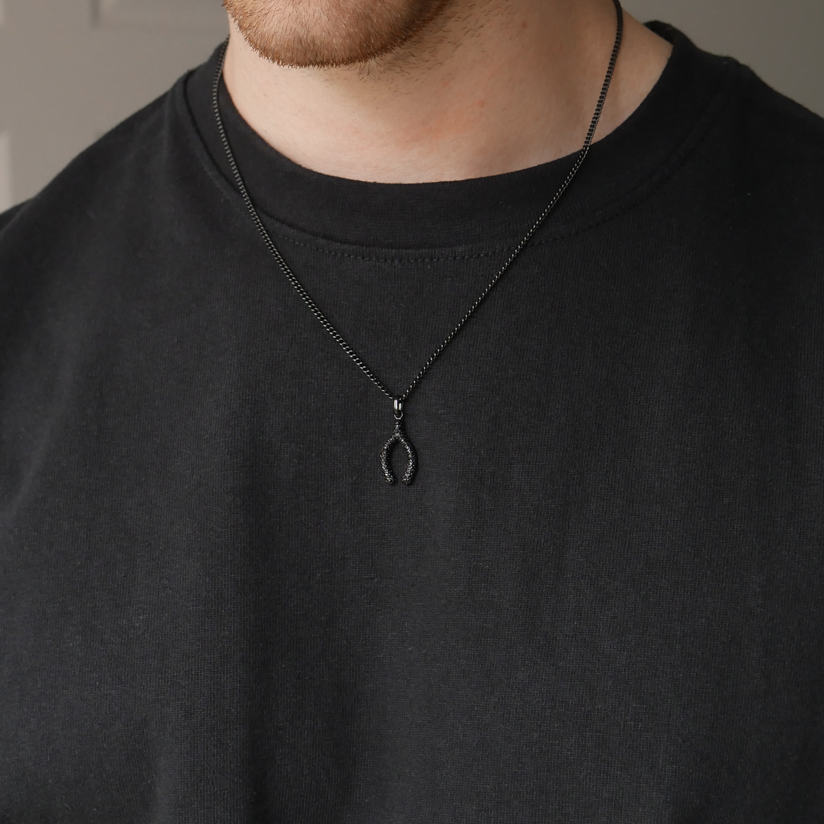 Frosted Wishbone Charm