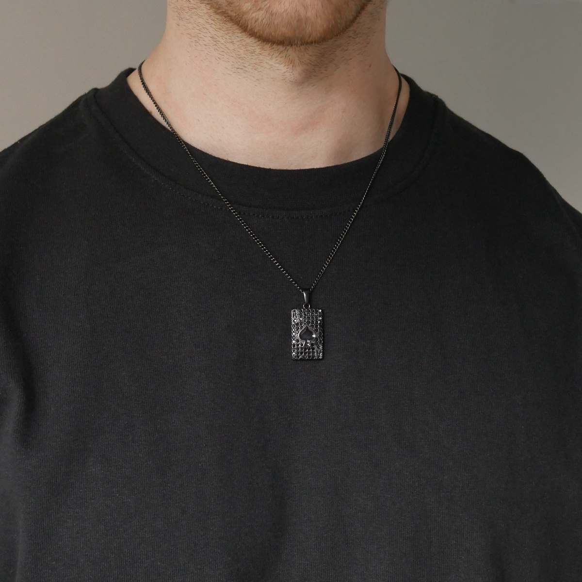 Ace Of Spades Pendant (Black)