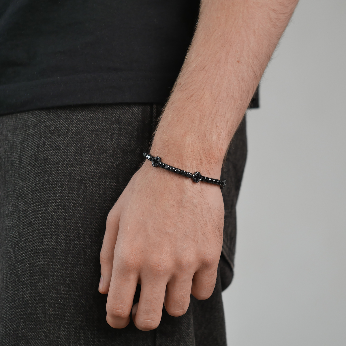 Black Clover Tennis Bracelet