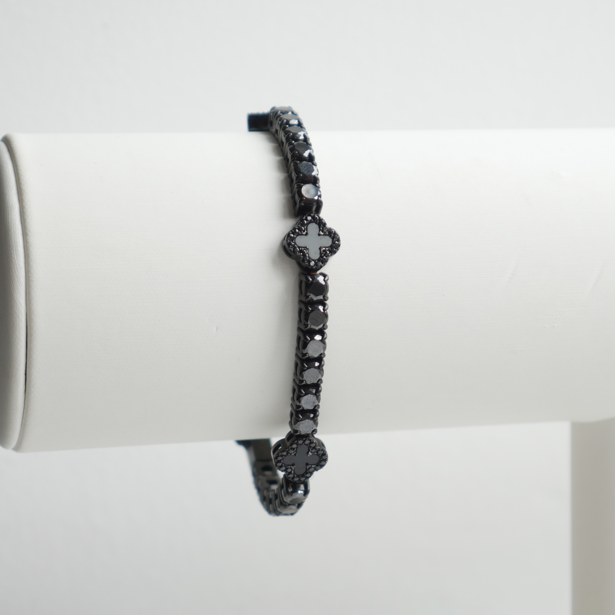 Black Clover Tennis Bracelet