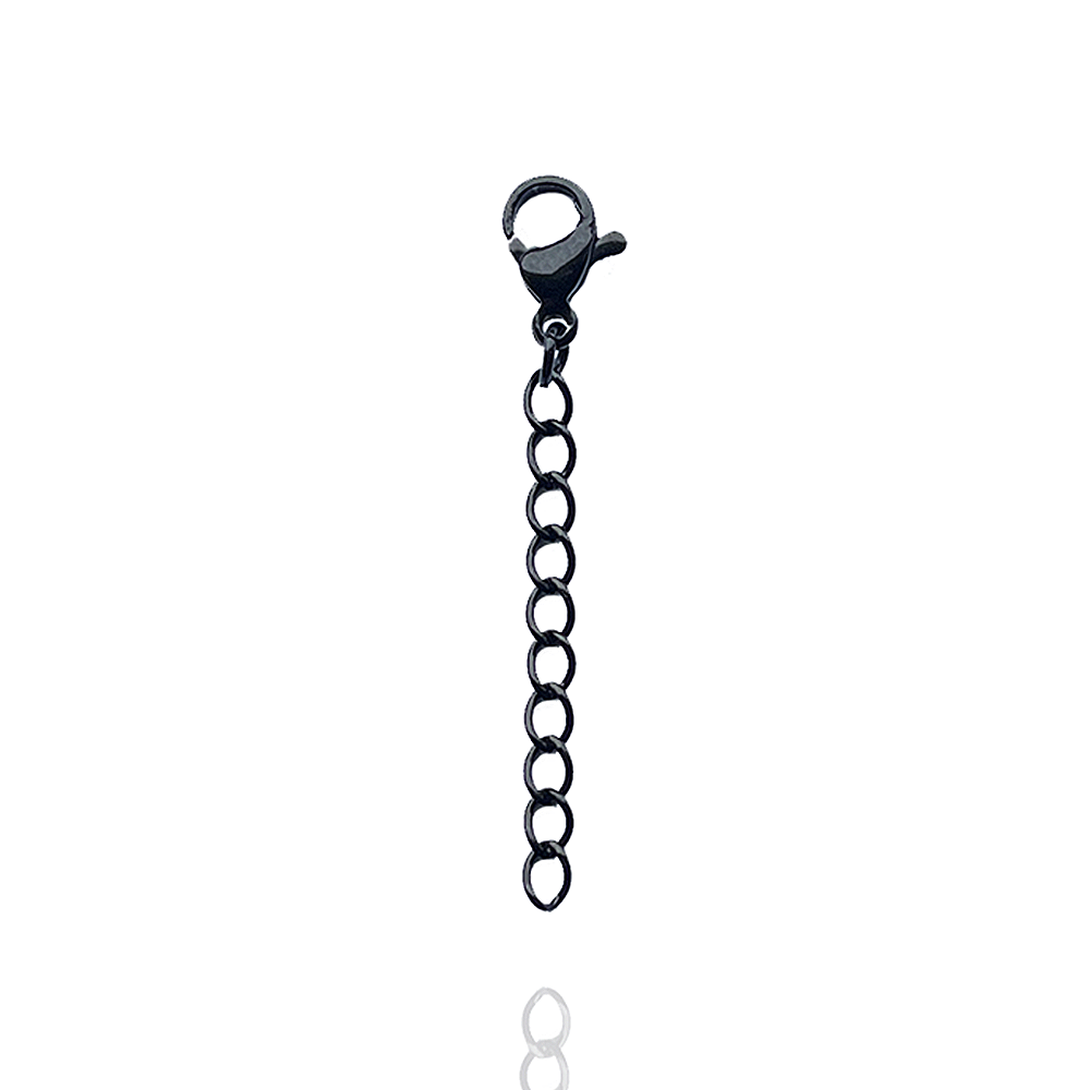 Black bracelet extender front