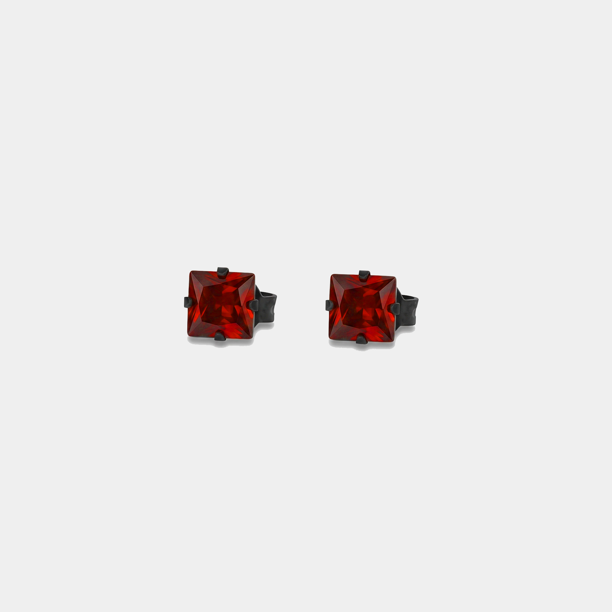 Ember Square Gemstone Studs (5mm)