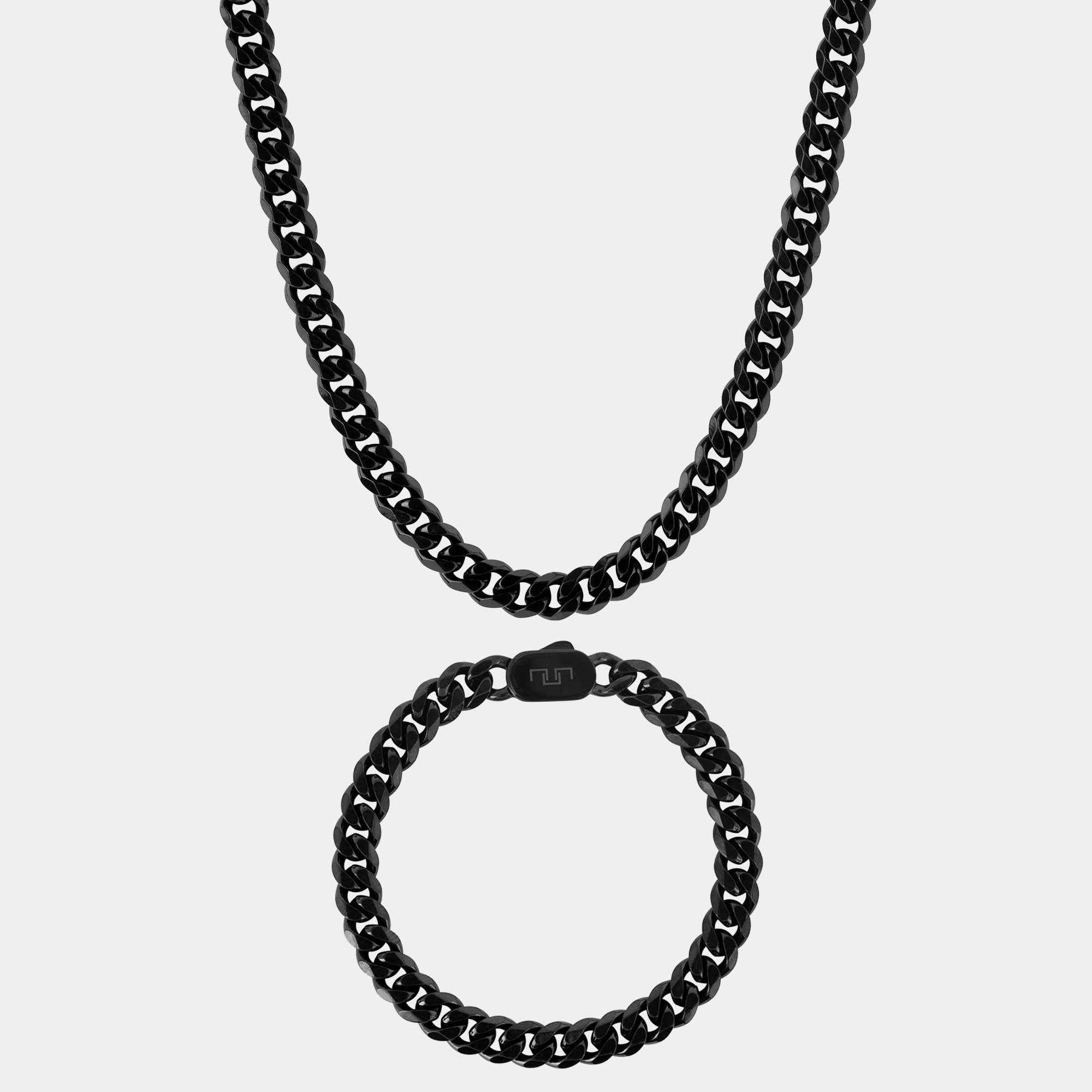 Cuban Chain & Bracelet Set (8mm)