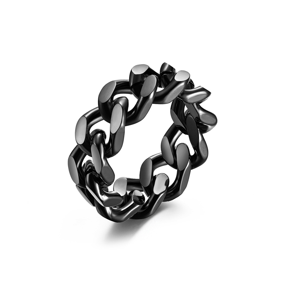 Black Cuban Ring, front