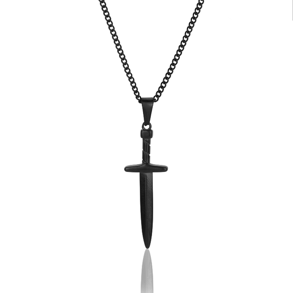 Black Dagger Pendant, front