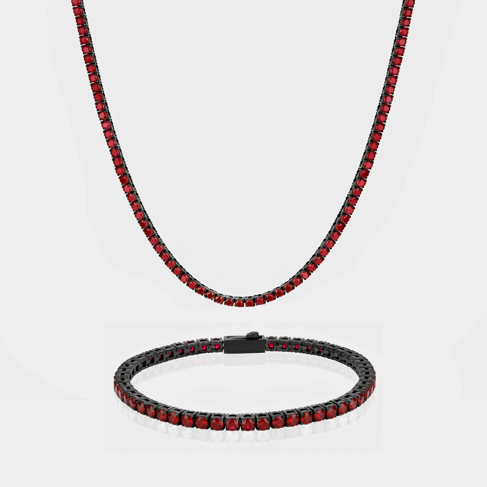 Ember Tennis Chain & Bracelet Set (3mm)