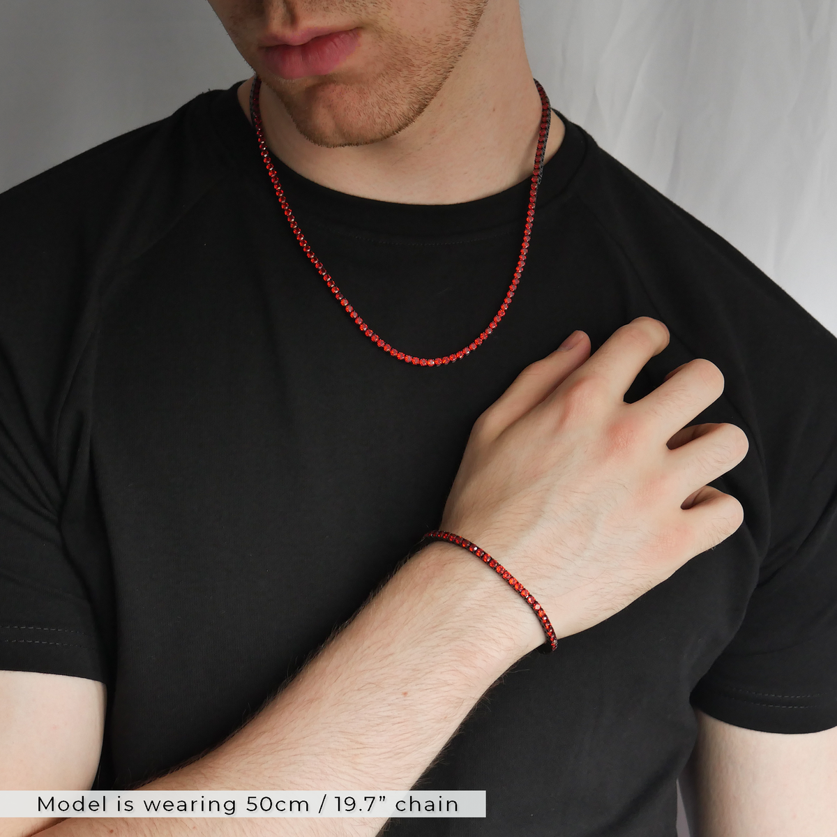 Ember Tennis Chain & Bracelet Set (3mm)