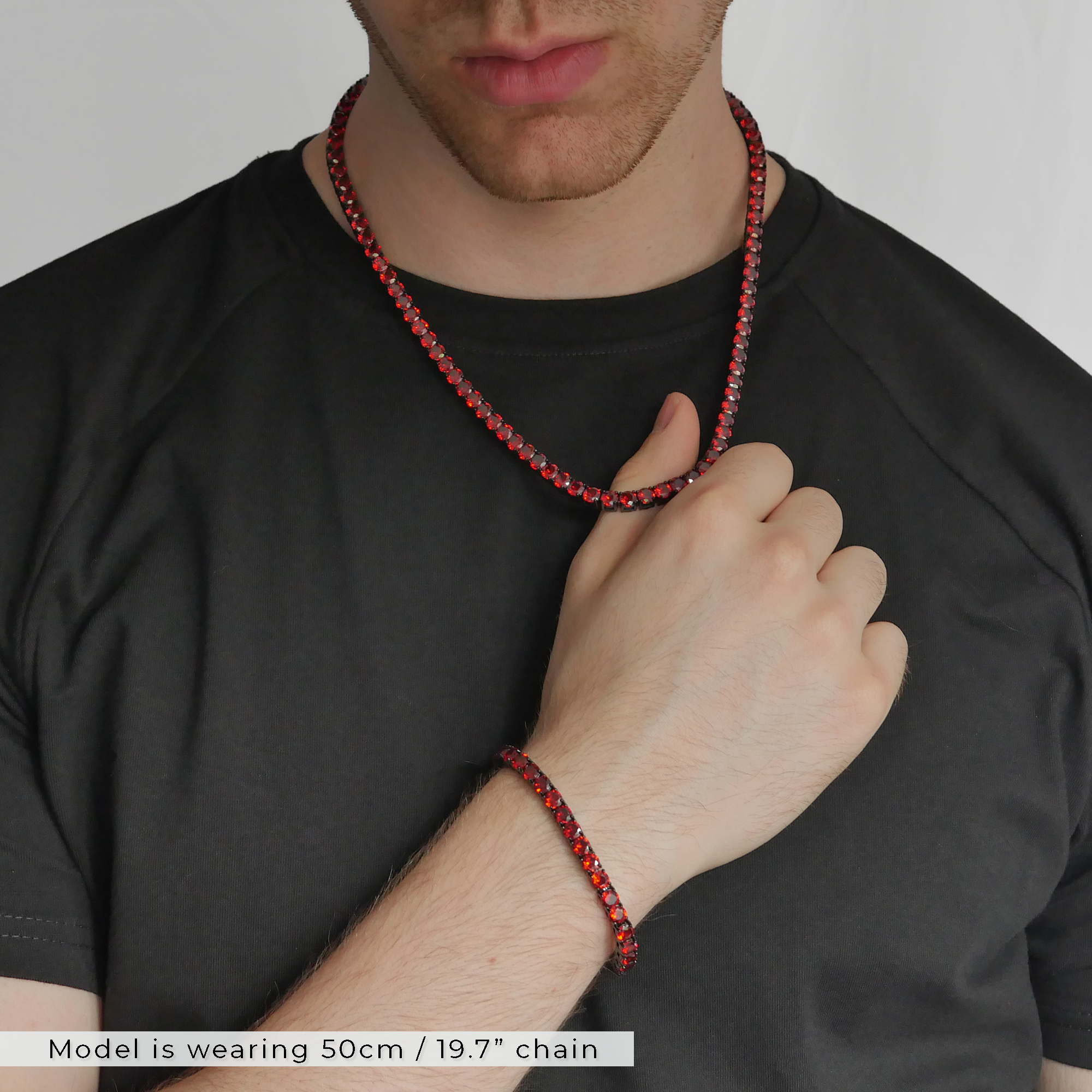Ember Tennis Chain & Bracelet Set (5mm)