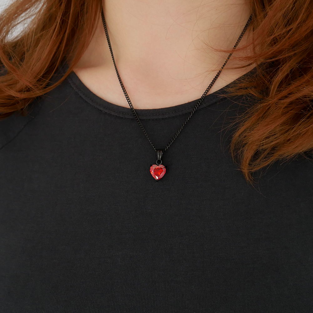 Ember Heart Gemstone Pendant