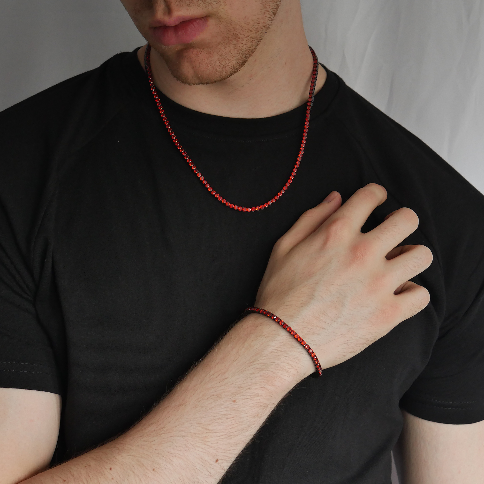 Ember Tennis Chain & Bracelet Set (3mm)