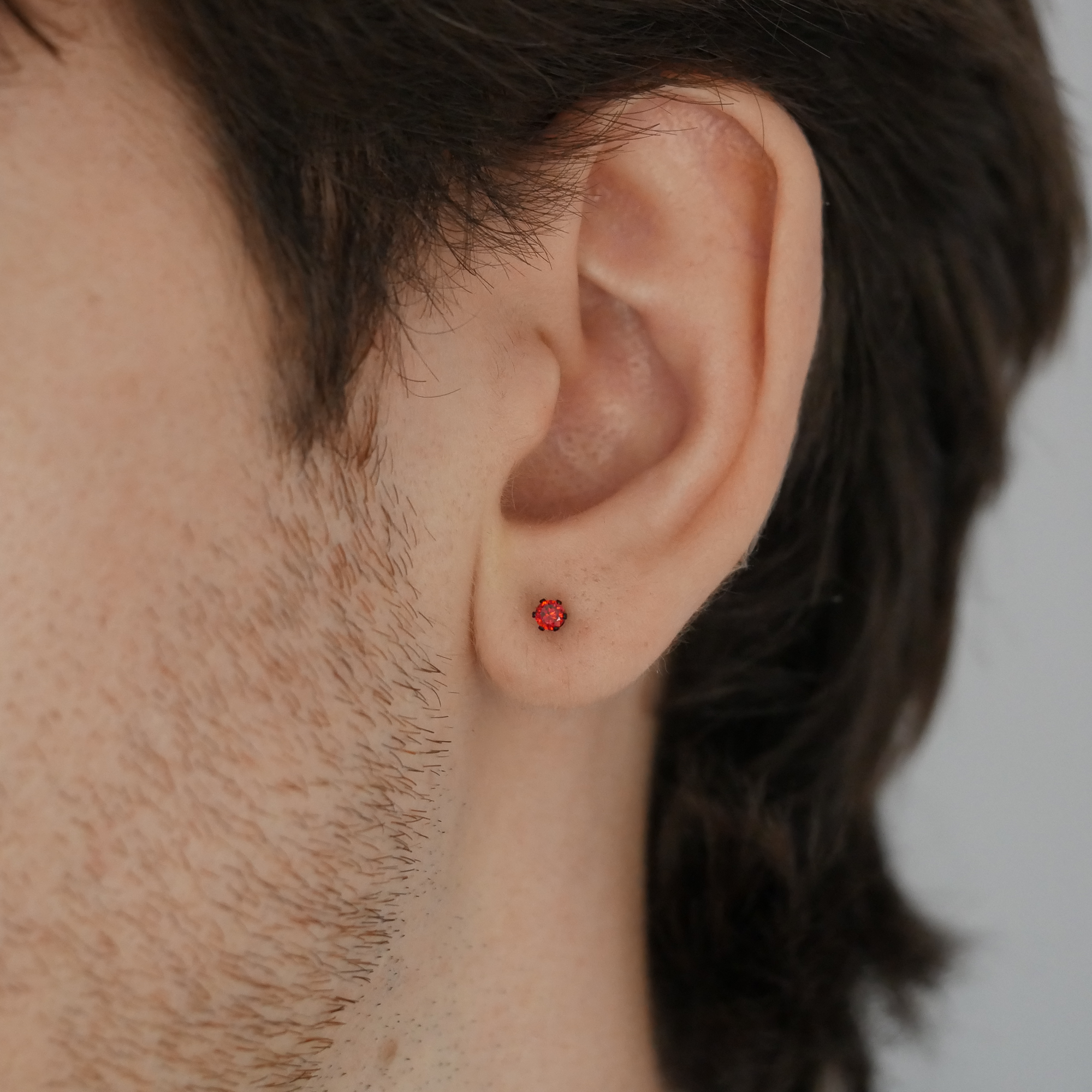 Ember Round Gemstone Studs (3mm)