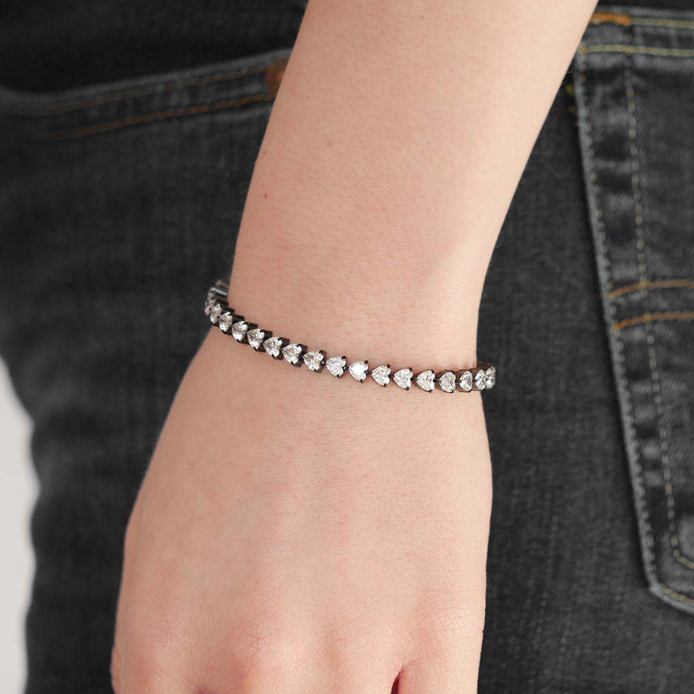 Eternal Heart Tennis Bracelet (4mm)
