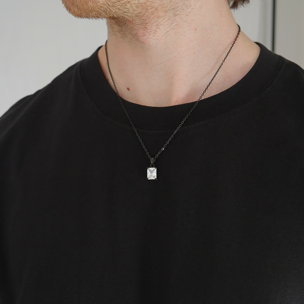 Eternal Square Gemstone Pendant